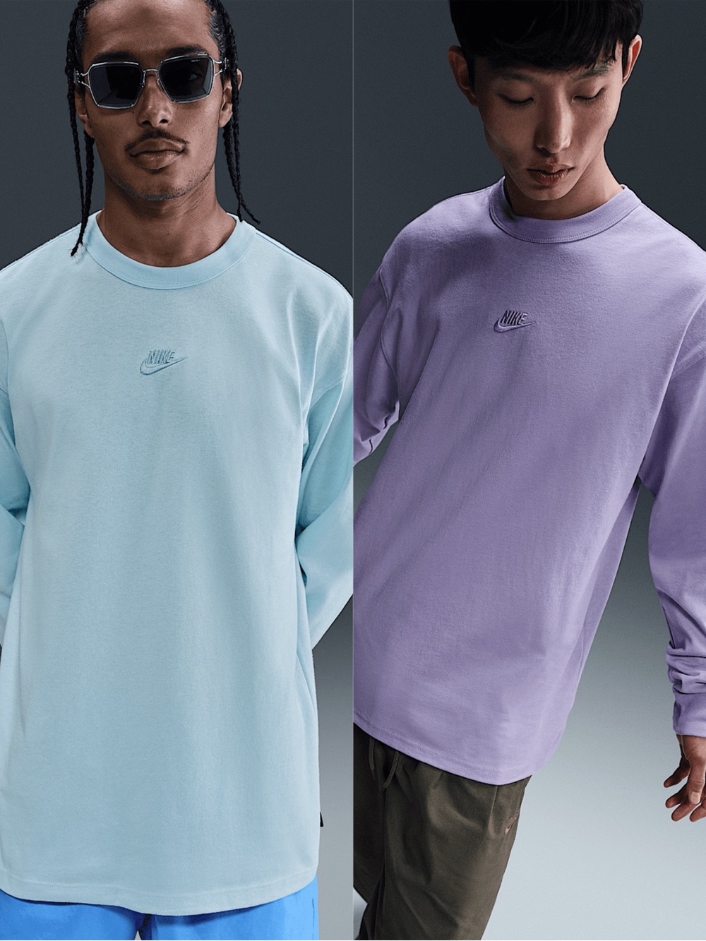 2x Nike Sportswear Premium Essentials Men's Long-Sleeve T-Shirts